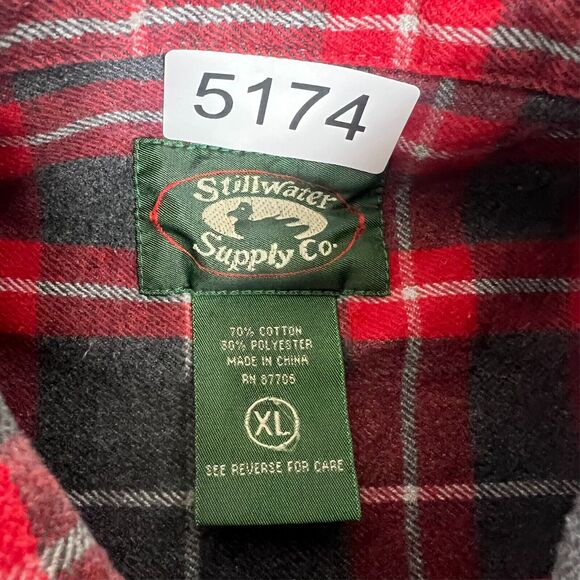 Stillwater Supply Co. Shirt Mens X-Large Plaid Flannel Work Long Sleeve Pockets - Picture 6 of 9
